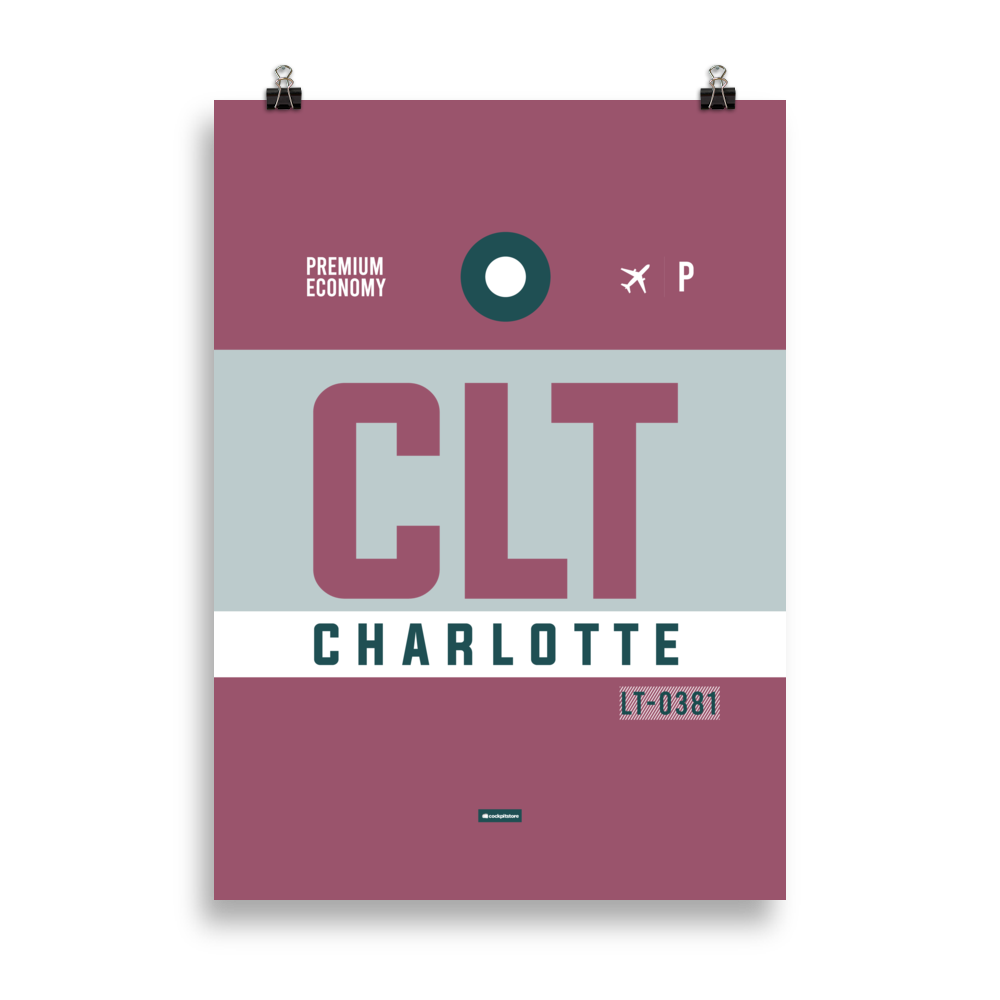 CLT - Charlotte Premium Poster