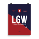 Lade das Bild in den Galerie-Viewer, LGW -  London - Gatwick Premium Poster
