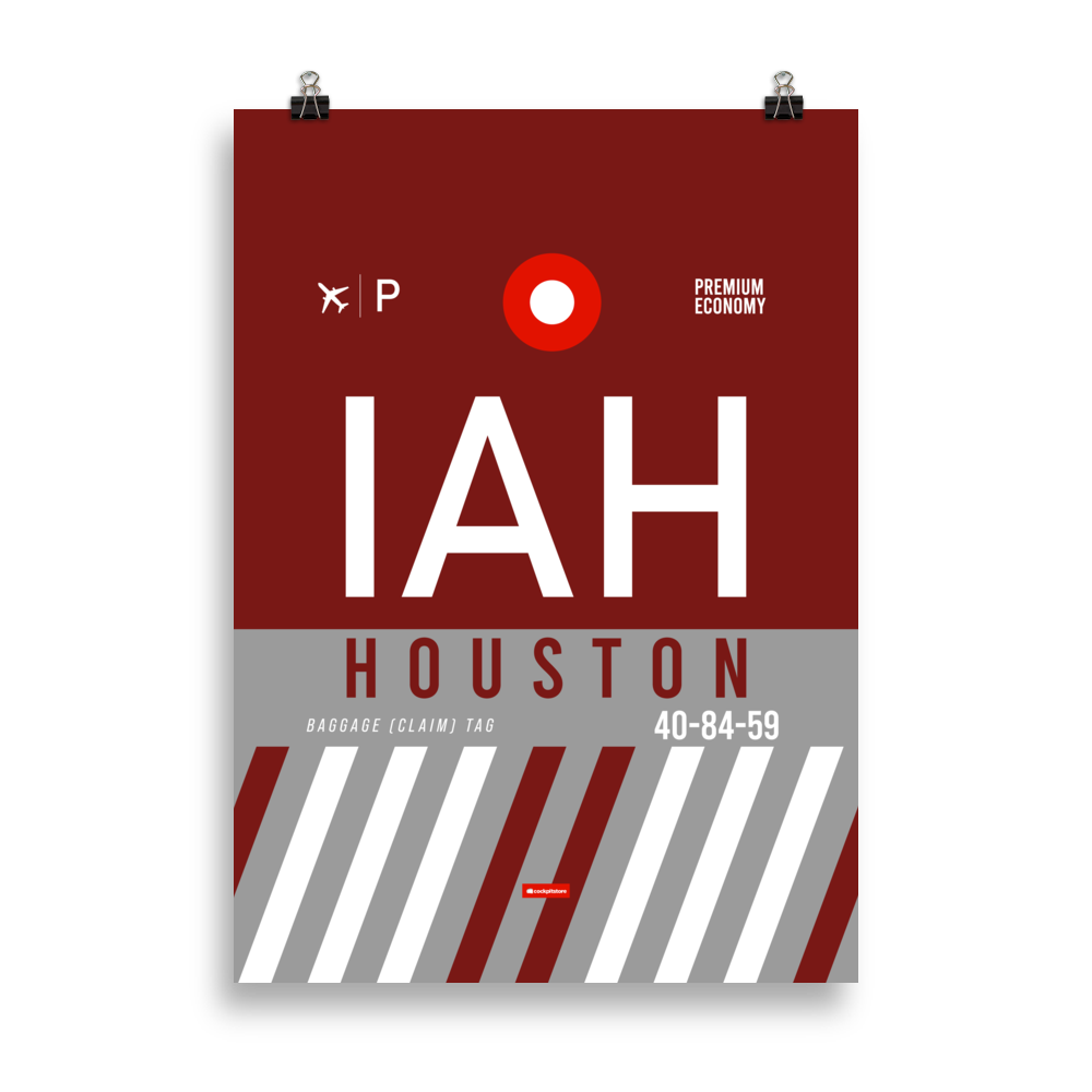 IAH - Houston Premium Poster