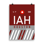 Lade das Bild in den Galerie-Viewer, IAH - Houston Premium Poster
