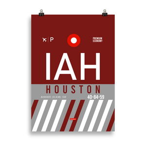 IAH - Houston Premium Poster