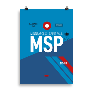 MSP - Minneapolis - Saint Paul Premium Poster