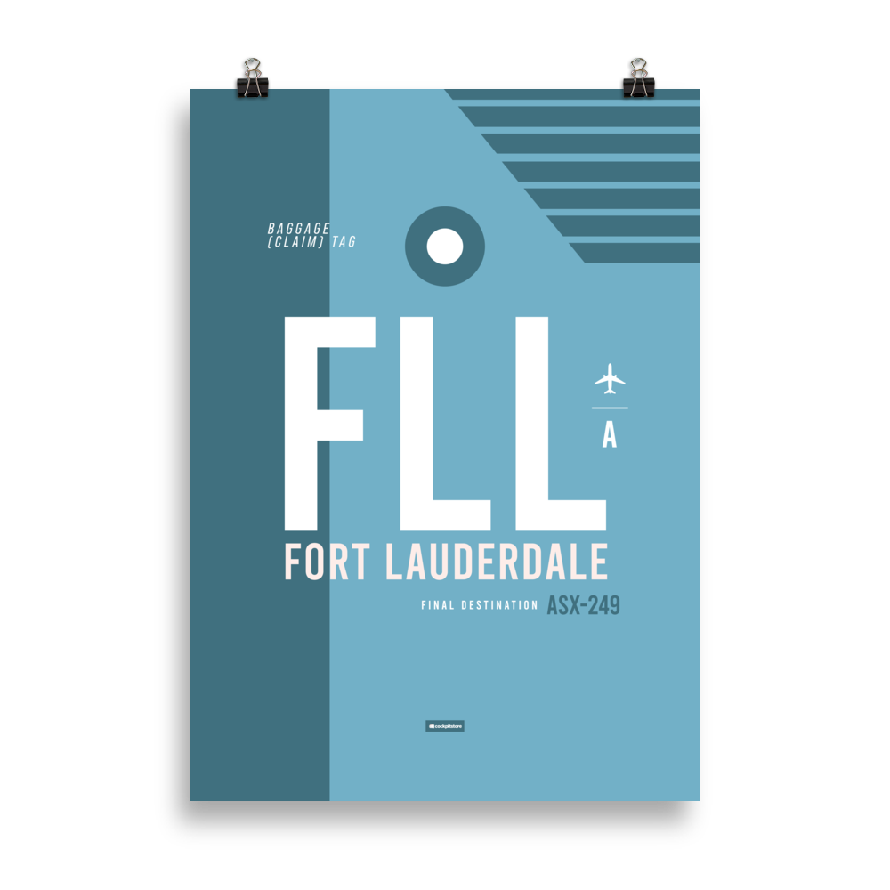 FLL - Fort Lauderdale Premium Poster