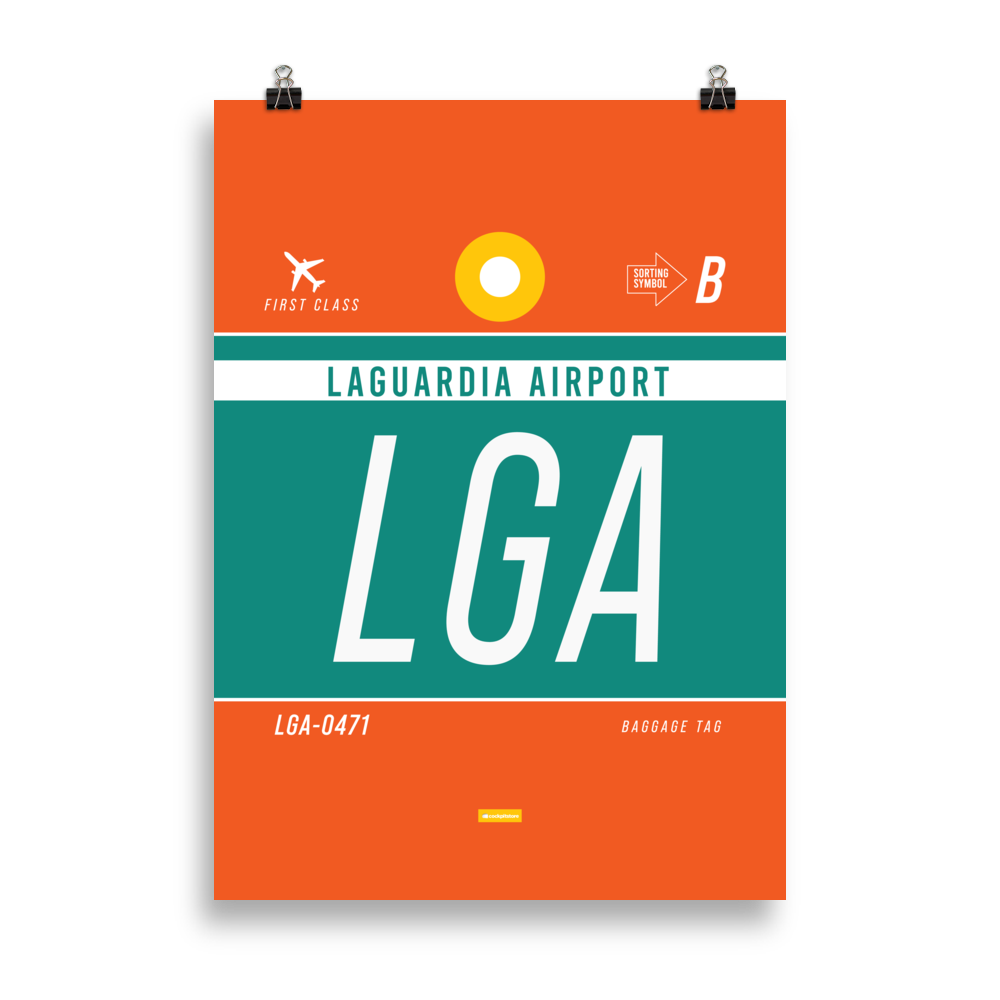 LGA - LaGuardia Premium Poster