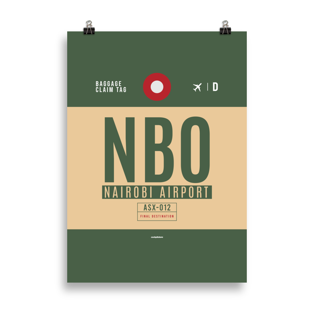NBO - Nairobi Premium Poster