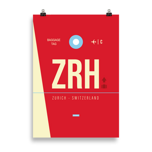 ZRH - Zurich Premium Poster