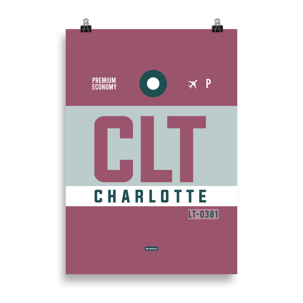CLT-Charlotte Premium Poster