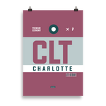 Load image into Gallery viewer, CLT-Charlotte Premium Poster
