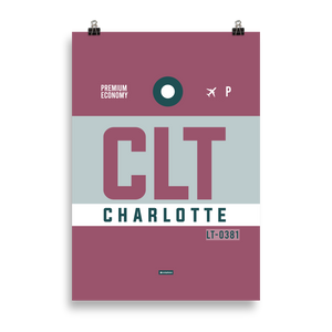 CLT - Charlotte Premium Poster