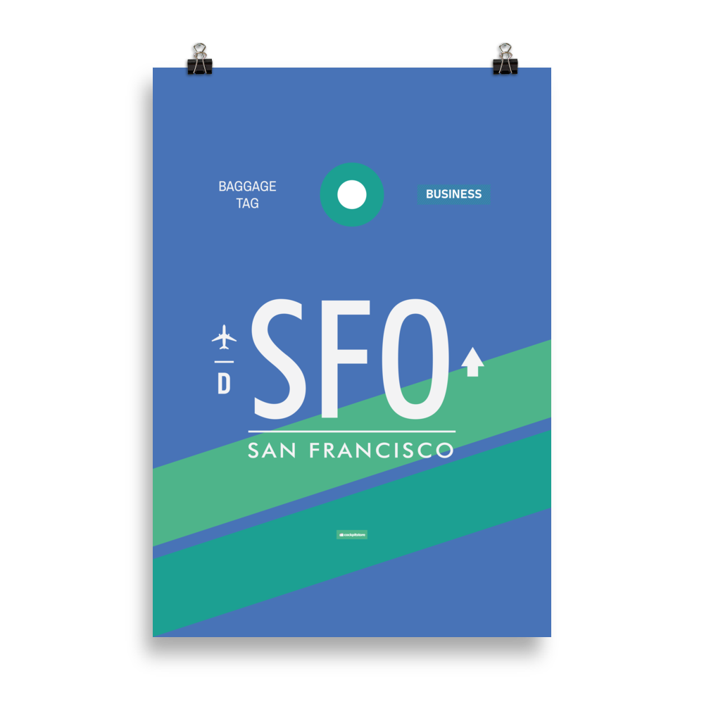 SFO - San Francisco Premium Poster