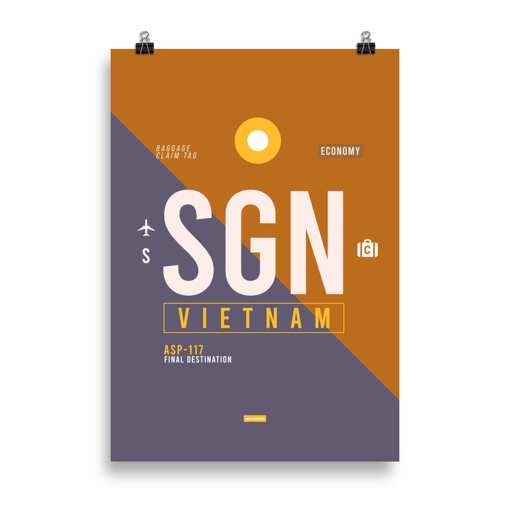 SGN - Ho Chi Minh Premium Poster
