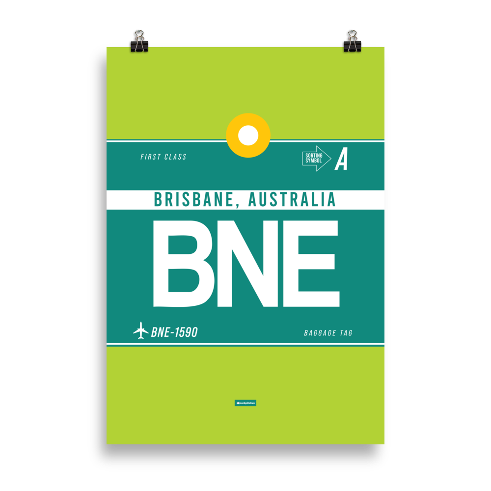 BNE - Brisbane Premium Poster