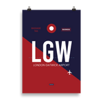 Load image into Gallery viewer, LGW - London - Gatwick Premium Poster
