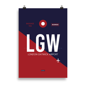 LGW -  London - Gatwick Premium Poster