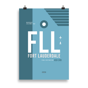 FLL - Fort Lauderdale Premium Poster