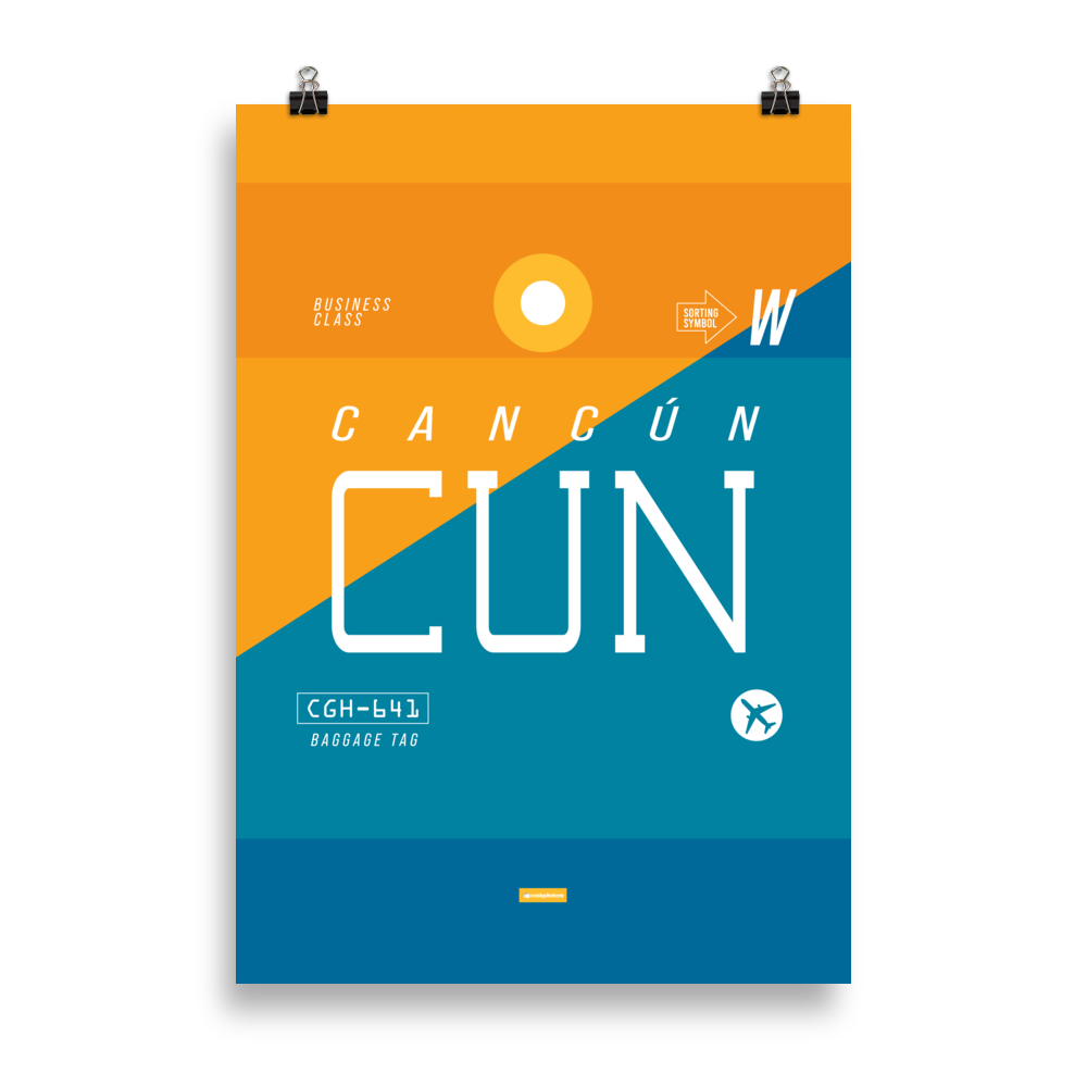 CUN - Cancun Premium Poster