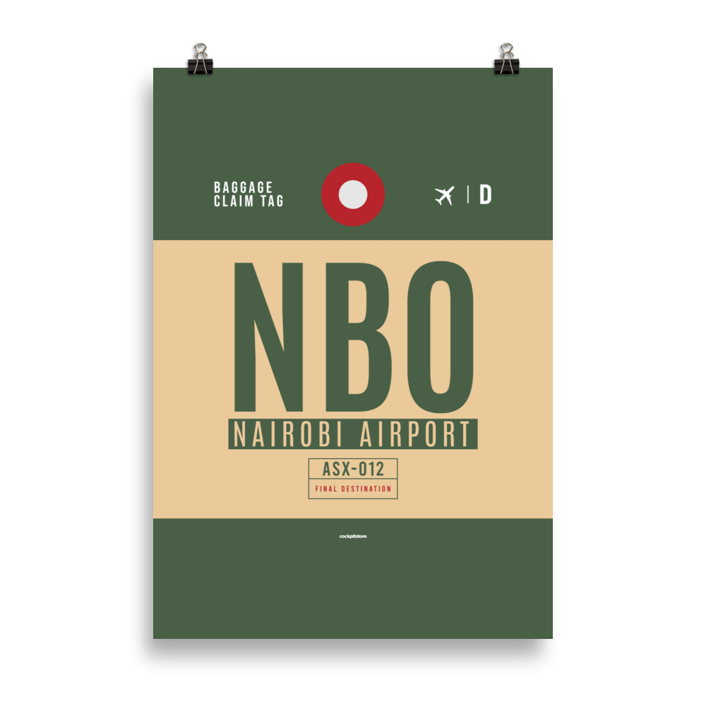 NBO - Nairobi Premium Poster