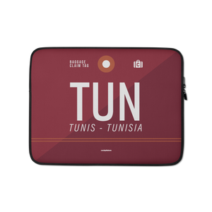TUN - Tunis laptop sleeve bag 13in and 15in with airport code