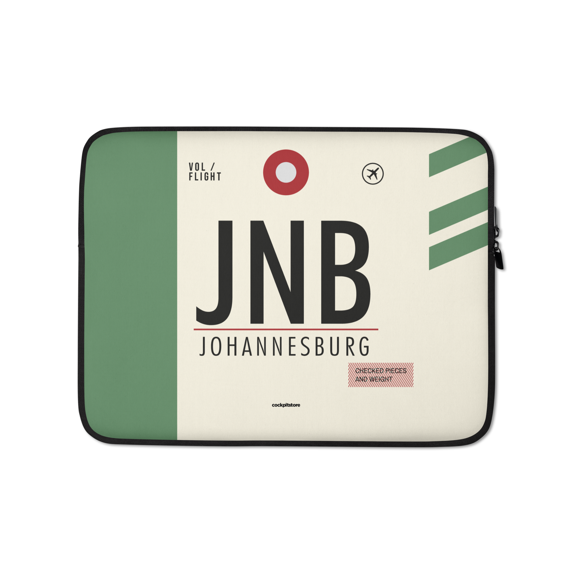 JNB - Johannesburg Laptop Sleeve Tasche 13in und 15in mit Flughafencode