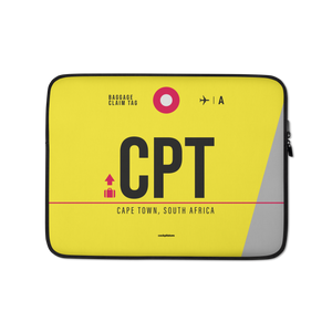 CPT - Cape Town Laptop Sleeve Tasche 13in und 15in mit Flughafencode