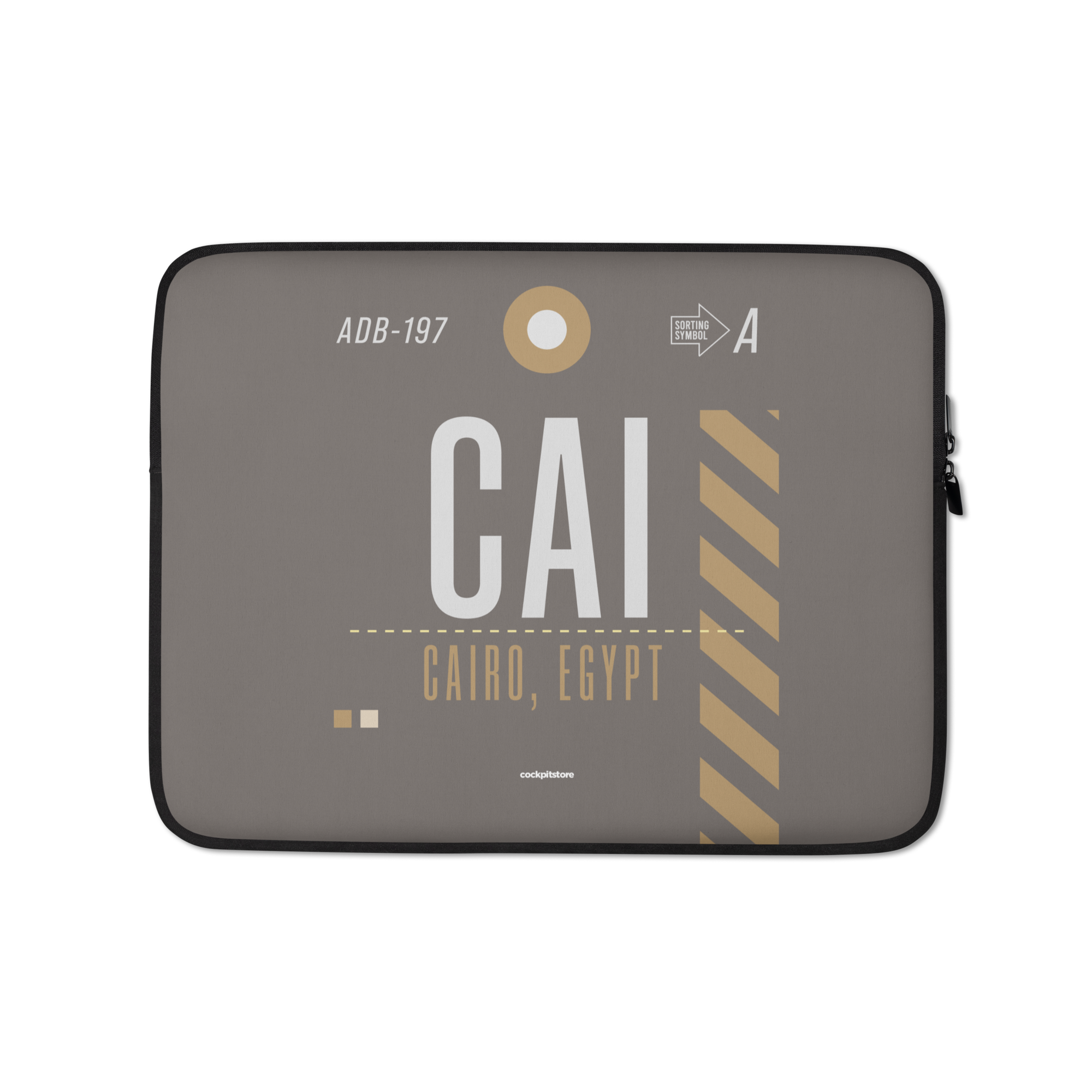CAI - Cairo Laptop Sleeve Bag 13in and 15in with airport code