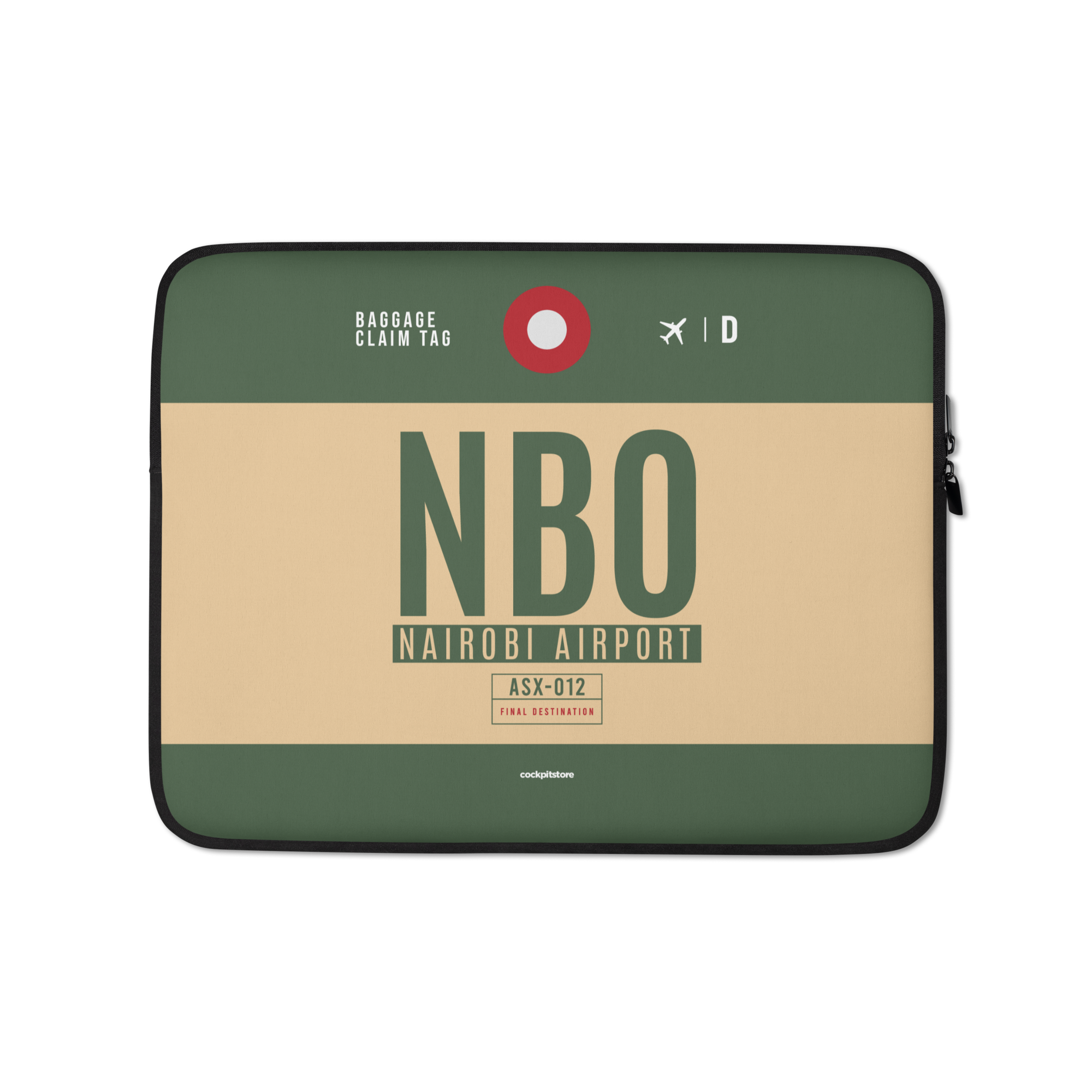 NBO - Nairobi Laptop Sleeve Bag 13in and 15in with airport code