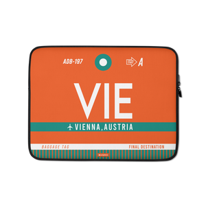 VIE - Vienna Laptop Sleeve Bag 13in and 15in with airport code