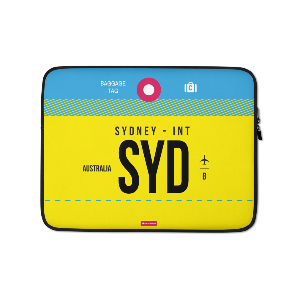 SYD - Sydney Laptop Sleeve Tasche 13in und 15in mit Flughafencode