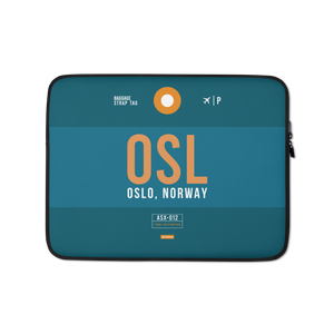 OSL - Oslo Laptop Sleeve Tasche 13in und 15in mit Flughafencode