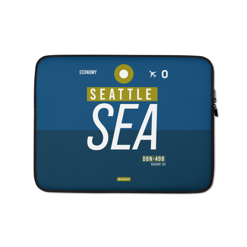 SEA - Seattle Laptop Sleeve Tasche 13in und 15in mit Flughafencode