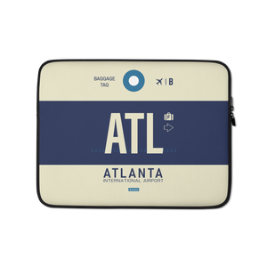 ATL - Atlanta Laptop Sleeve Tasche 13in und 15in mit Flughafencode