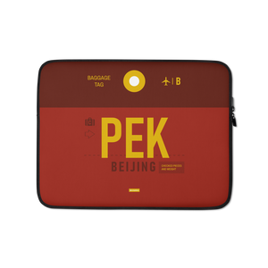 PEK - Beijing Laptop Sleeve Tasche 13in und 15in mit Flughafencode