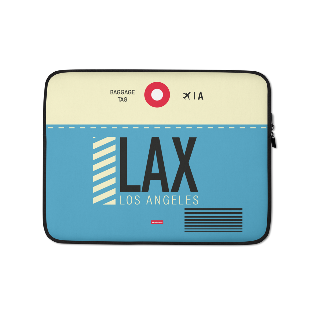 LAX - Los Angeles Laptop Sleeve Bag 13in and 15in with airport code