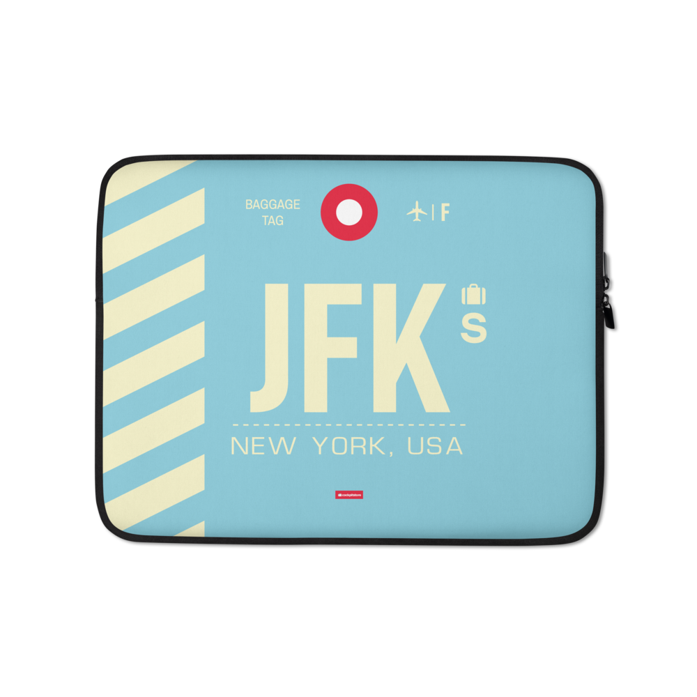 JFK - New York Laptop Sleeve Tasche 13in und 15in mit Flughafencode