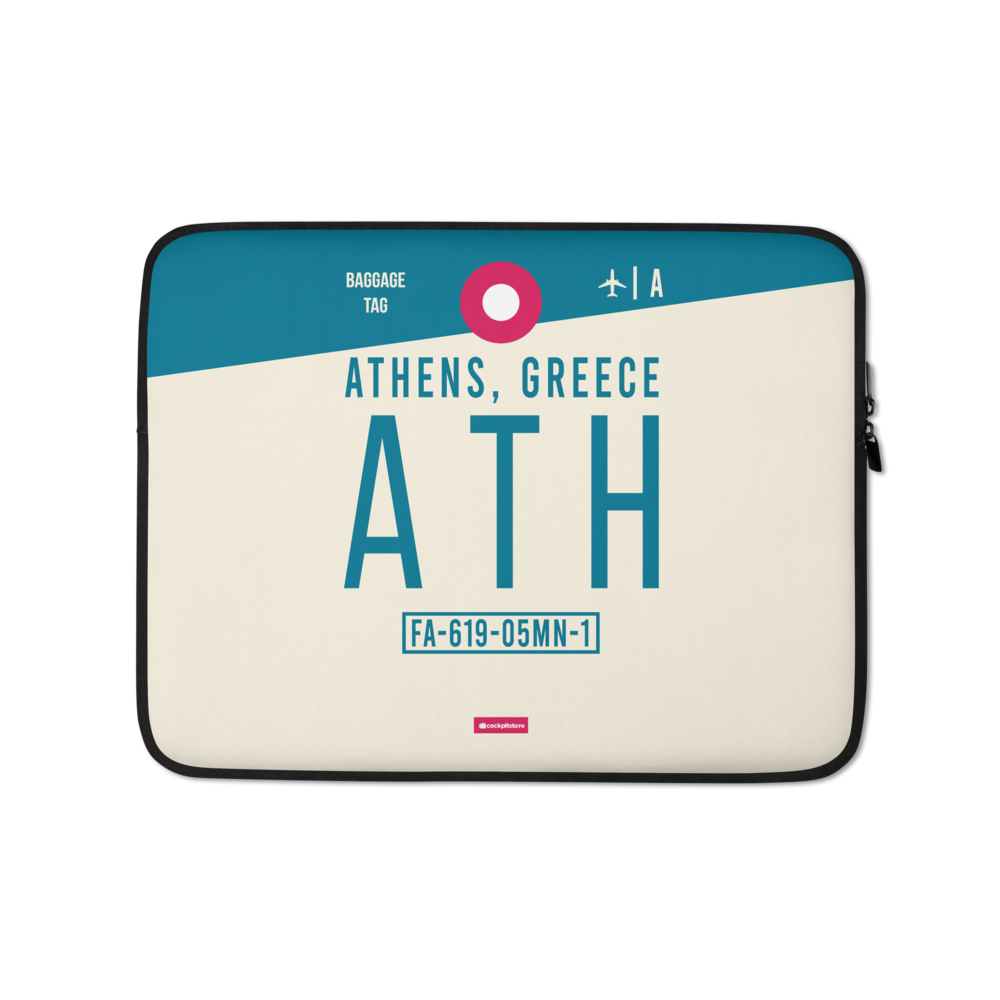 ATH - Athens Laptop Sleeve Tasche 13in und 15in mit Flughafencode