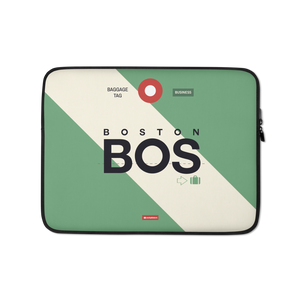 BOS - Boston Laptop Sleeve Tasche 13in und 15in mit Flughafencode