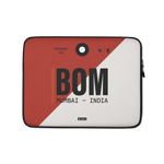 Lade das Bild in den Galerie-Viewer, BOM - Mumbai Laptop Sleeve Tasche 13in und 15in mit Flughafencode
