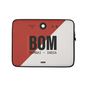 BOM - Mumbai Laptop Sleeve Bag 13in and 15in with airport code