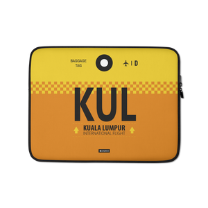 KUL - Kuala Lumpur Laptop Sleeve Tasche 13in und 15in mit Flughafencode