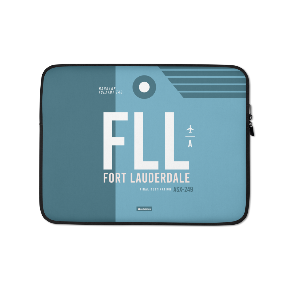 FLL - Fort Lauderdale Laptop Sleeve Tasche 13in und 15in mit Flughafencode