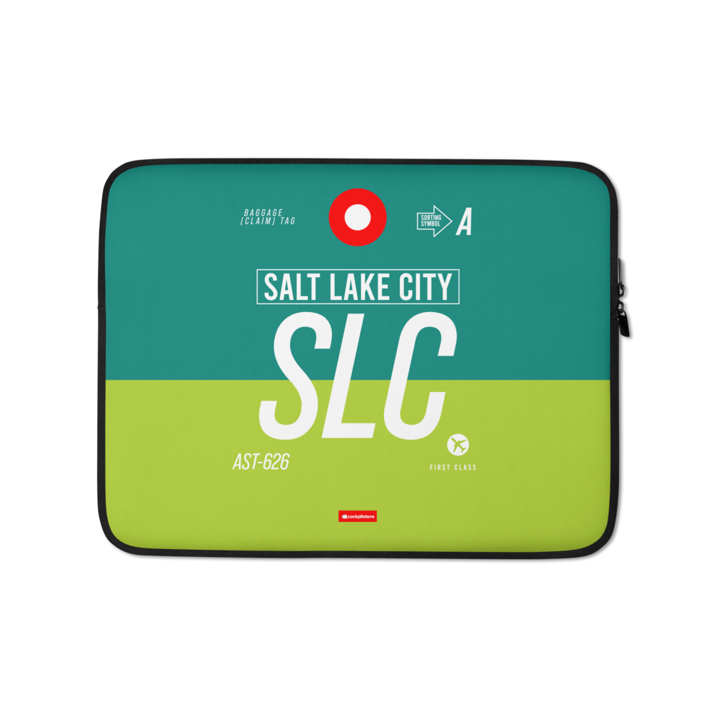 SLC - Salt Lake City Laptop Sleeve Bag 13in and 15in with airport code