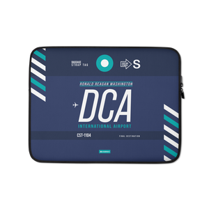 DCA - Washington Laptop Sleeve Tasche 13in und 15in mit Flughafencode