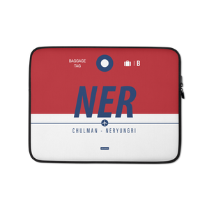 NER - Neryungri Laptop Sleeve Tasche 13in und 15in mit Flughafencode
