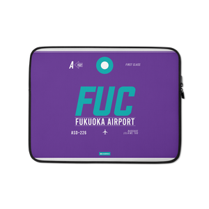 FUK - Fukuoka Laptop Sleeve Bag 13in and 15in with airport code