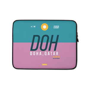 DOH - Doha Laptop Sleeve Tasche 13in und 15in mit Flughafencode