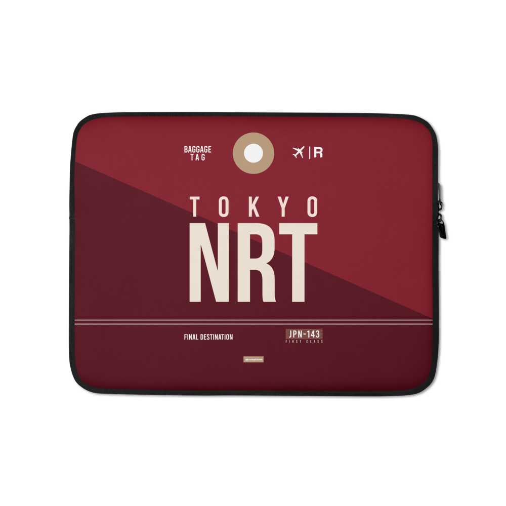 NRT - Narita Laptop Sleeve Tasche 13in und 15in mit Flughafencode