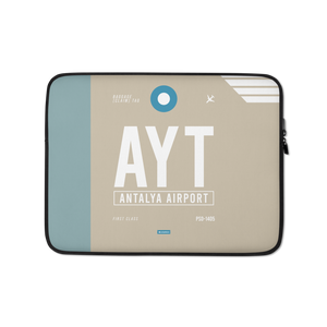 AYT - Antalya Laptop Sleeve Tasche 13in und 15in mit Flughafencode