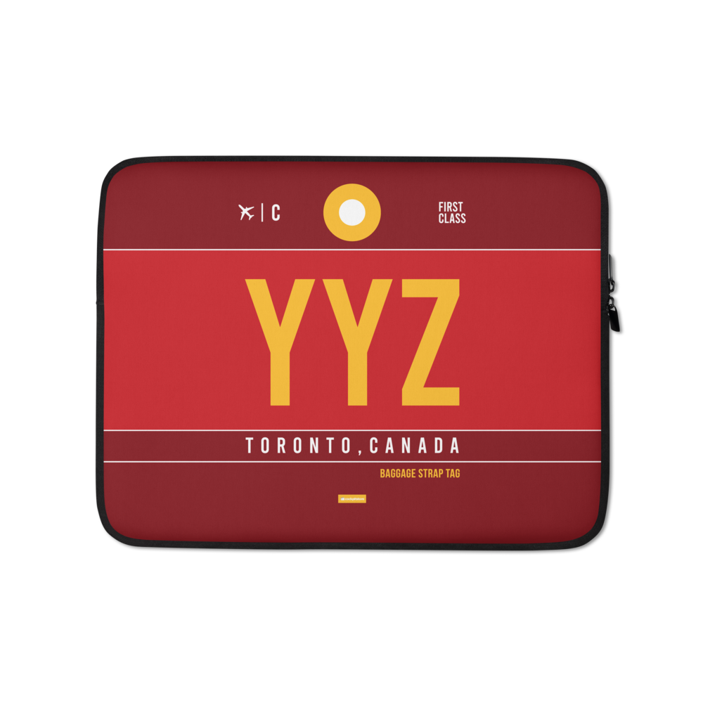 YYZ - Toronto Laptop Sleeve Tasche 13in und 15in mit Flughafencode