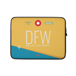 Load image into Gallery viewer, DFW - Dallas - Fort Worth Laptop Sleeve Bag 13in and 15in with airport code
