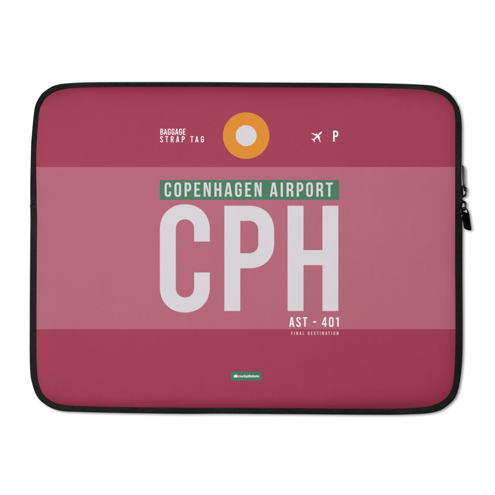 CPH - Copenhagen Laptop Sleeve Tasche 13in und 15in mit Flughafencode